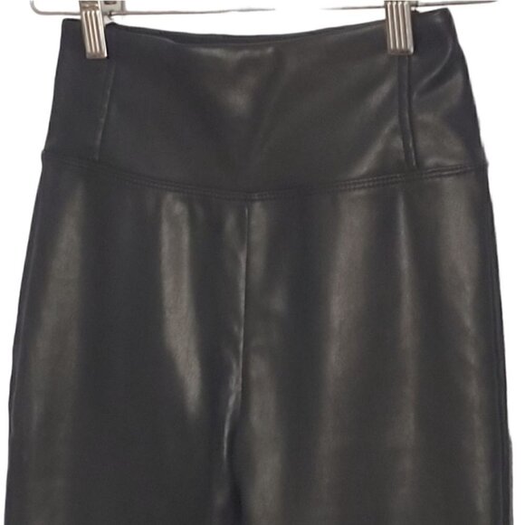 NWT LOVE FIRE Girl's black faux leather leggings - Picture 4 of 12